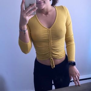Yellow cropped top